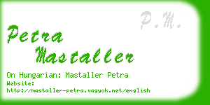 petra mastaller business card